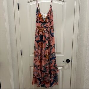The Jetset Diaries TJD Floral Pink Maxi Dress XS #beach #miami #vacation